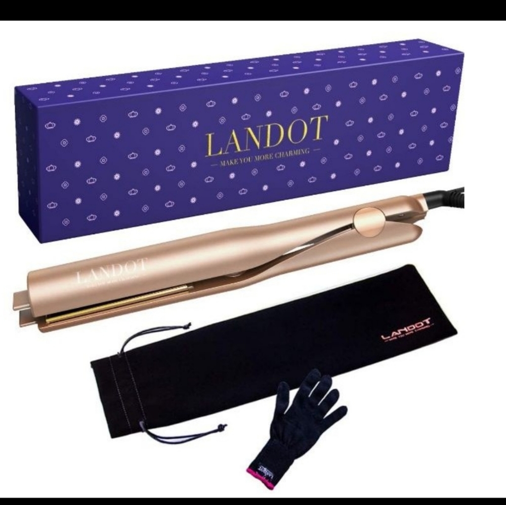 Flat iron & curling iron in one tool